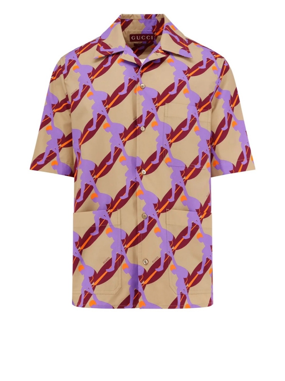 Gucci "twisted print"
Poplin bowling shirt size 46/ small made in Italy